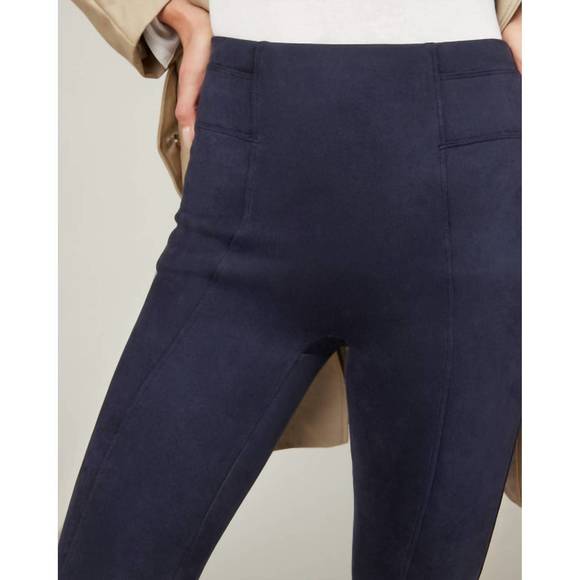NEW SPANX faux suede leggings in classic navy - Picture 5 of 5